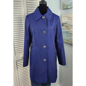 Anne Klein Trench Coat Medium Blue Spring